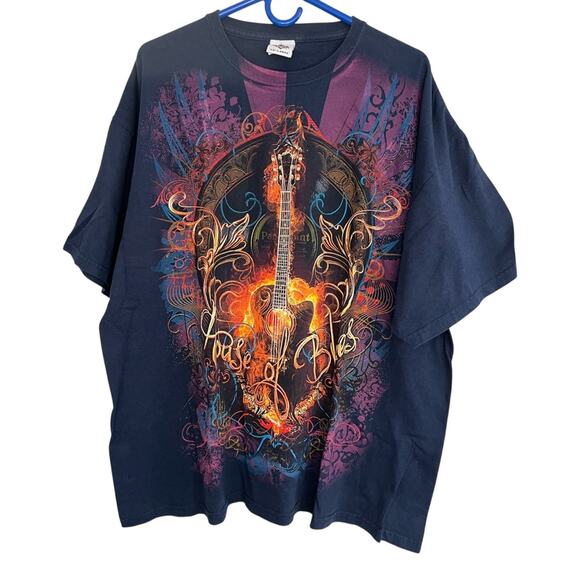 MENS HOUSE OF BLUES ORLANDO AOP GUITAR PRINT Y2K SHIRT SIZE XXL ALL OVER PRINT - Picture 3 of 10